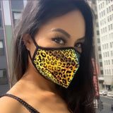 LEOPARD Iridescent Clear Face Mask - Animal Print Adult Unisex Face Cover by SACHIKA - SACHIKA® - Official Site 