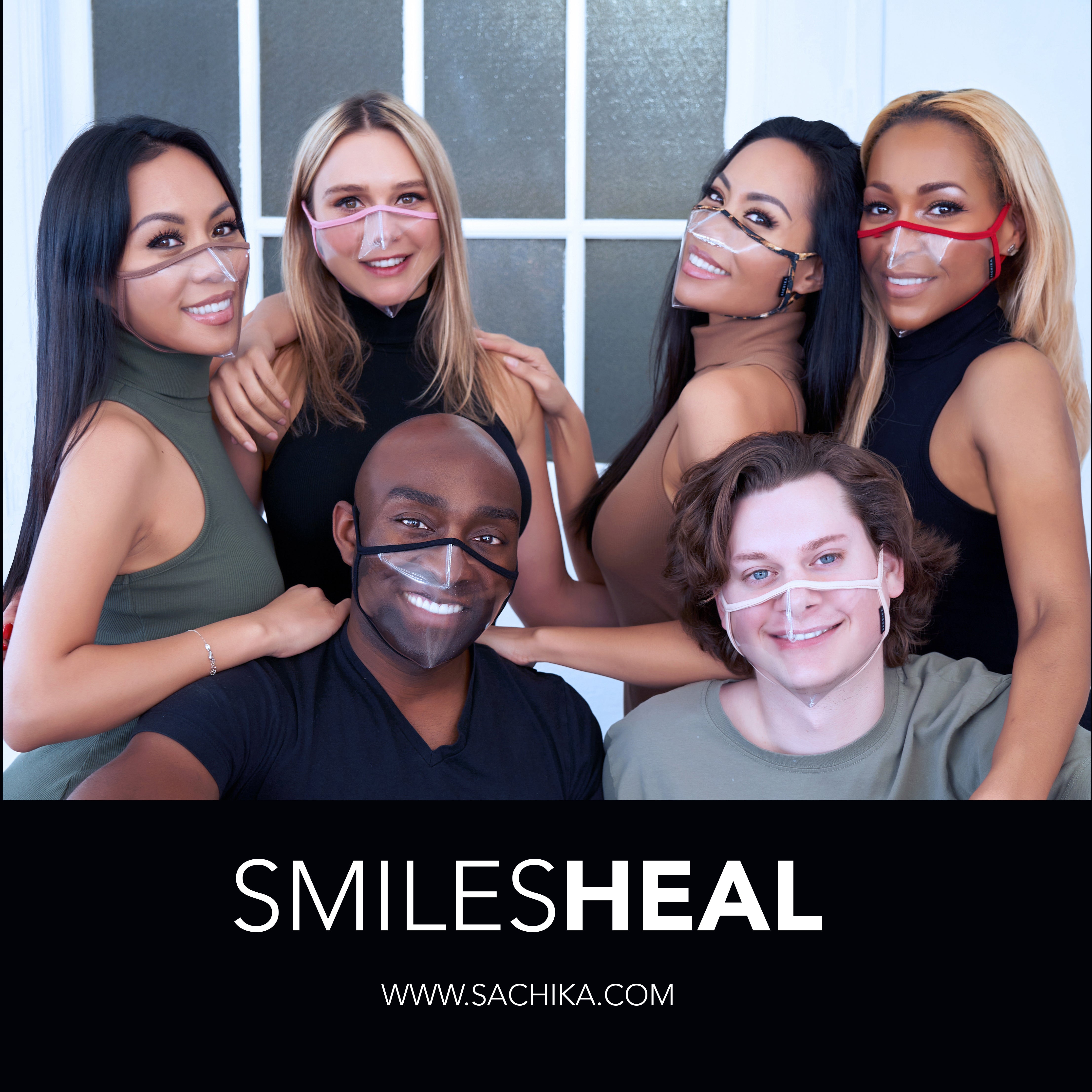Reveal BLACK Face Mask 100% Transparent Clear Mask by SACHIKA Made in the USA - SACHIKA® - Official Site 